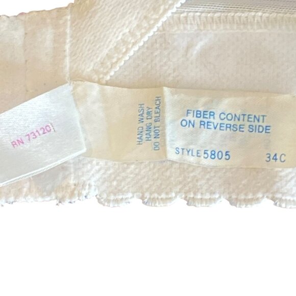VTG Frederick's of Hollywood White Lace Strapless Corset Bra 34C #114K - Picture 12 of 13